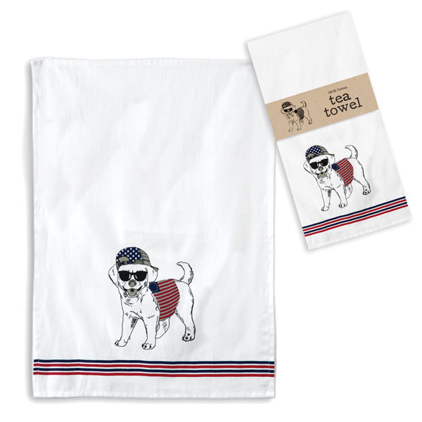 American Dog Tea Towel - Set of 4 -