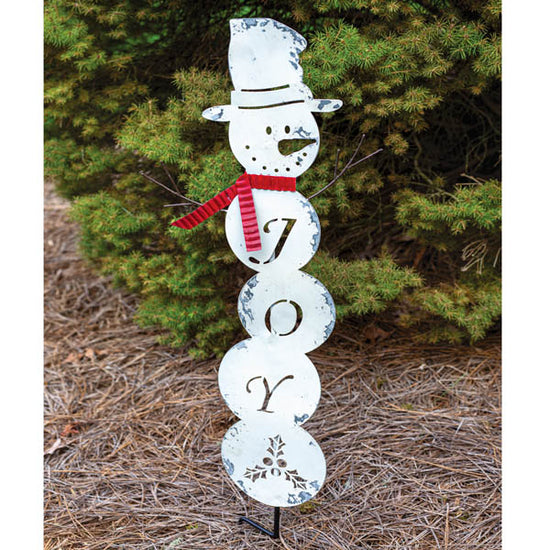 Load image into Gallery viewer, Snowman Garden Stake
