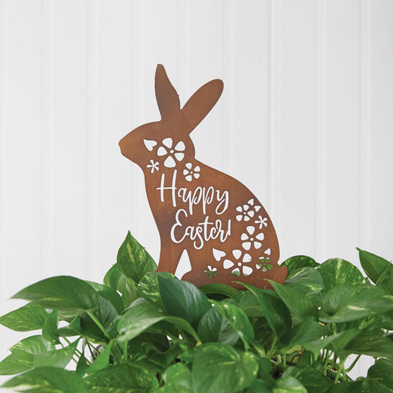 Load image into Gallery viewer, Rustic Happy Easter Garden Stake

