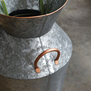 Galvanized Metal Floor Vase