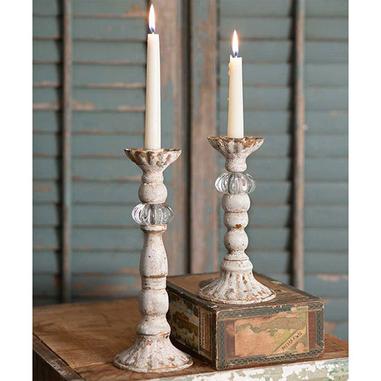 Set of Two Chrissy Taper Candle Holders