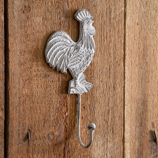 Cast Iron Rooster Wall Hook - (Box of 2)
