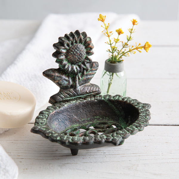 Sunflower Cast Iron Soap Dish