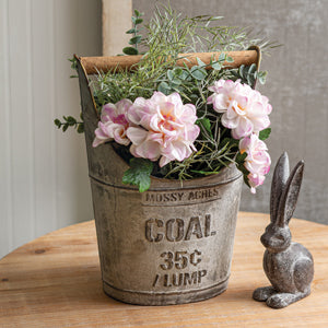 Load image into Gallery viewer, Coal Bucket with Wooden Handle
