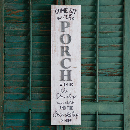 Load image into Gallery viewer, Come Sit Porch Sign
