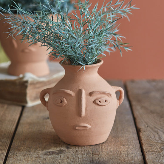 Load image into Gallery viewer, PRE ORDER - Abstract Face Terra Cotta Jug
