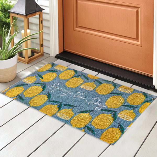 Load image into Gallery viewer, Squeeze The Day Lemons Doormat
