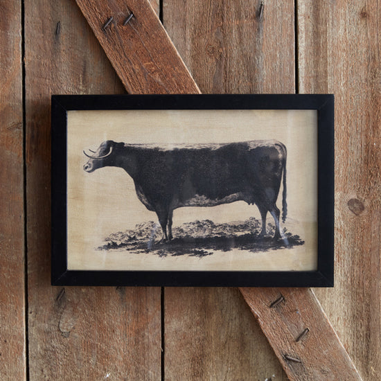 Homestead Framed Canvas - Bull
