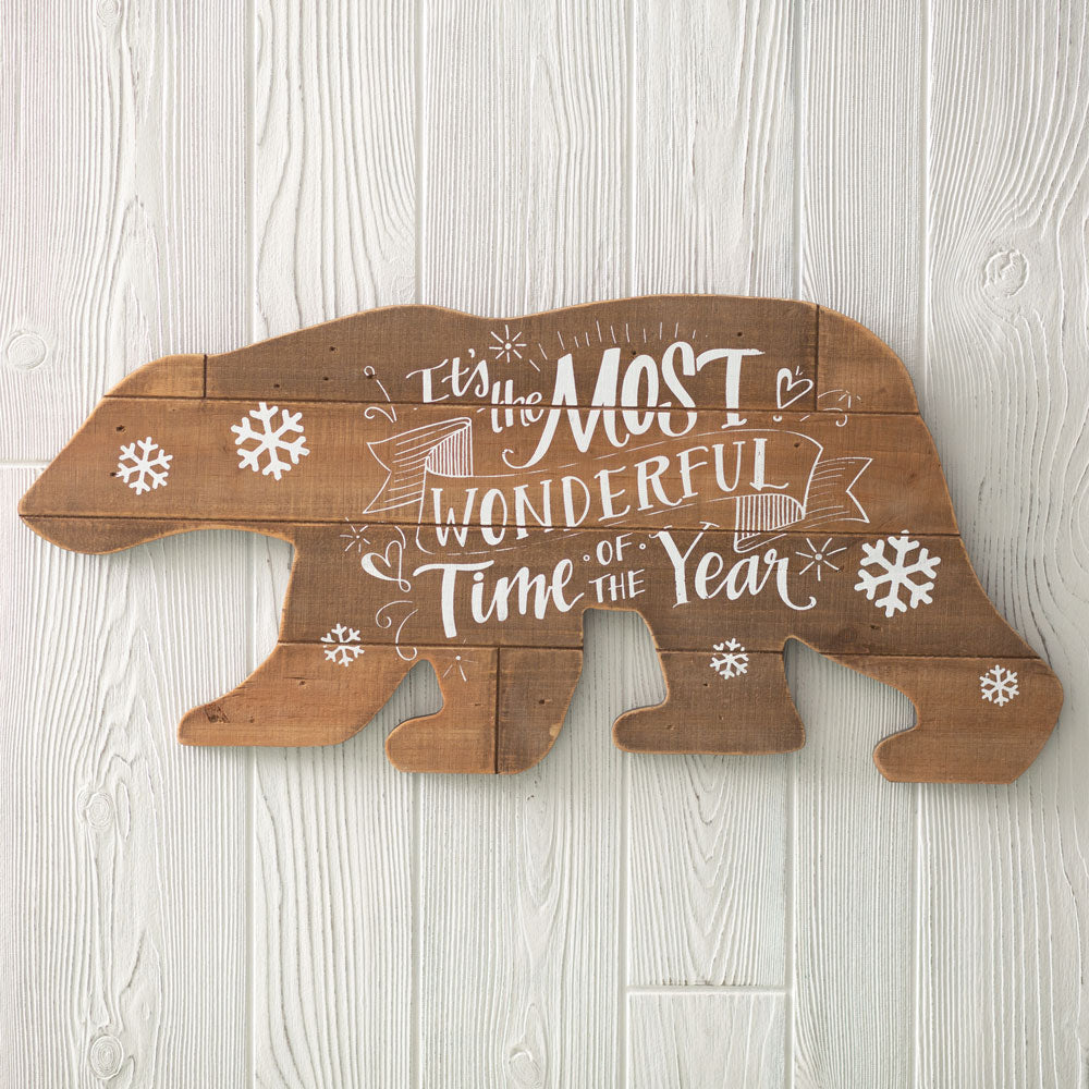 Wonderful Time Of The Year Bear Sign