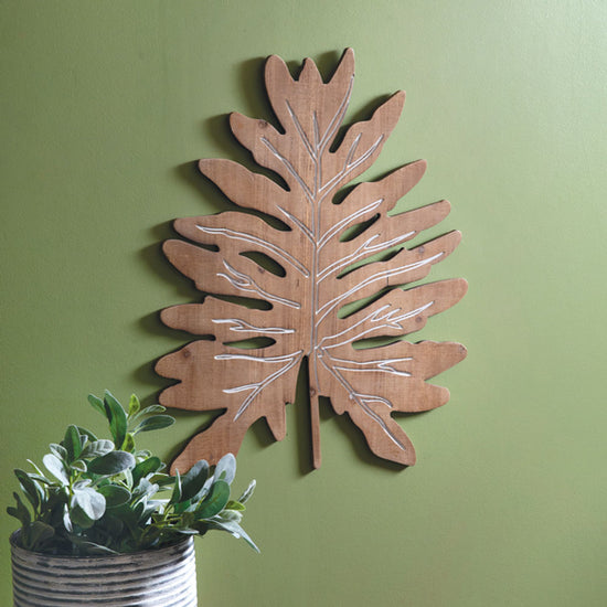 split leaf philodendron decor Split Leaf Philodendron Wood Wall Decor – The Cottage Store