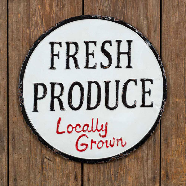 Load image into Gallery viewer, Fresh Produce Metal Sign
