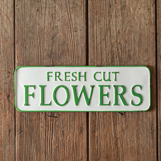 Load image into Gallery viewer, Fresh Cut Flowers Metal Wall Sign
