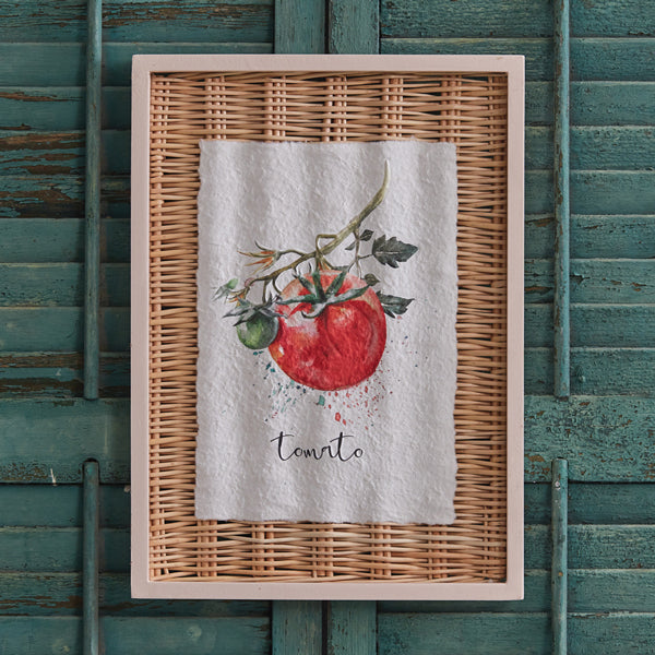 Load image into Gallery viewer, Framed Tomato Basket Art
