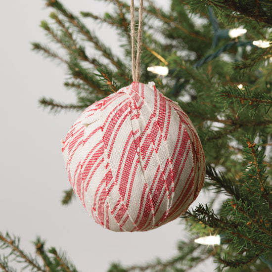 Load image into Gallery viewer, Candy Cane Striped Fabric Ornament
