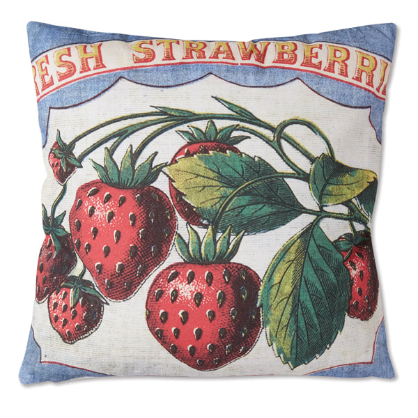 Load image into Gallery viewer, Fresh Strawberries Throw Pillow
