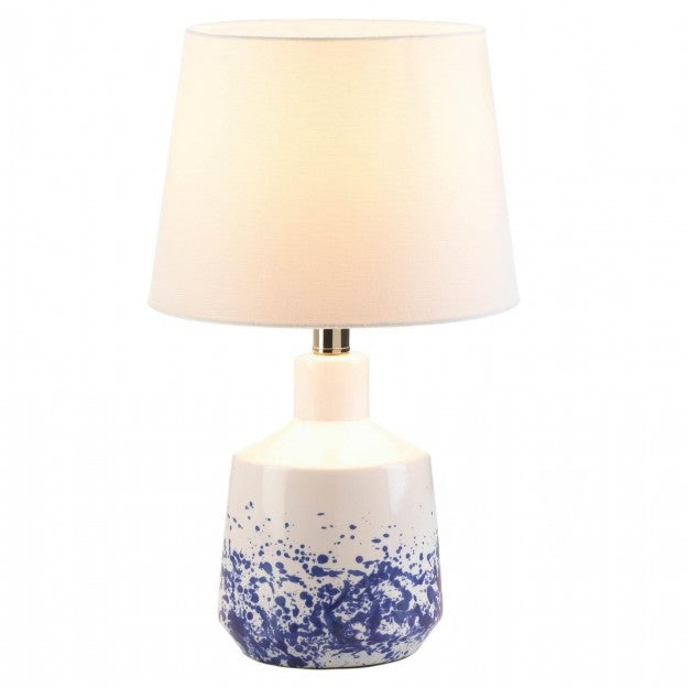 Load image into Gallery viewer, White &amp;amp; Blue Porcelain Splash Lamp
