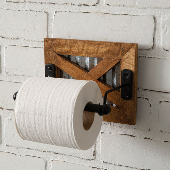 Load image into Gallery viewer, Barn Door Toilet Paper Holder
