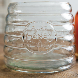 Load image into Gallery viewer, Small Honey Hive Glass Canister
