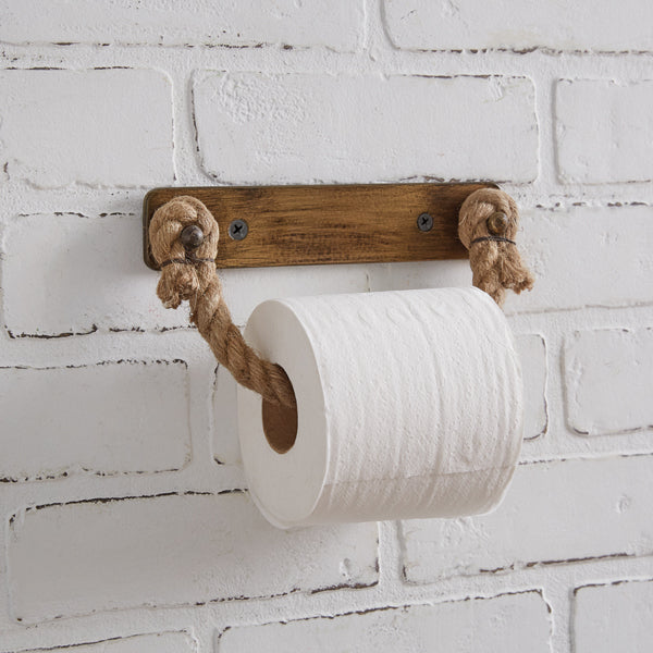 Load image into Gallery viewer, Antique Brass Toilet Paper Holder with Jute Rope - Box of 2
