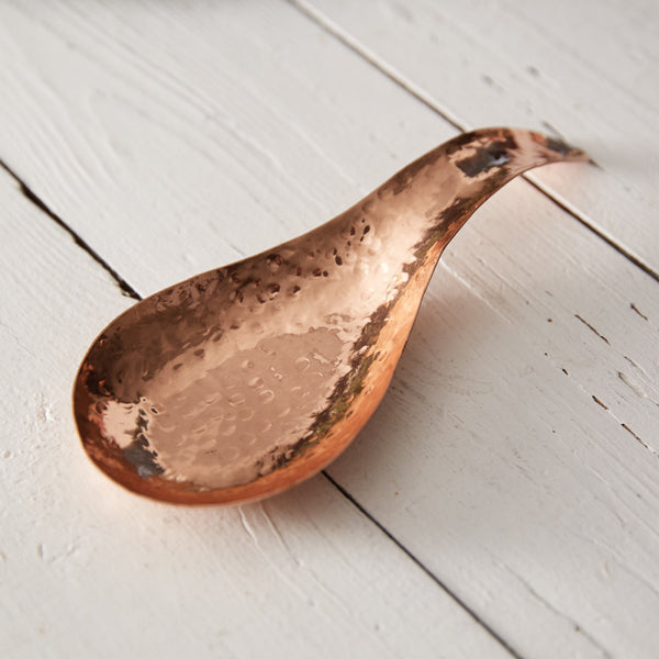Stamped Copper Spoon Rest