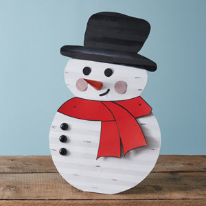 Leaning Corrugated Snowman