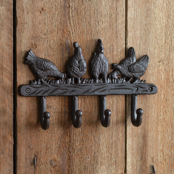 Hens and Chicks Wall Hooks