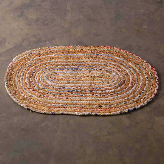 Load image into Gallery viewer, Hand-Braided Accent Rag Rug
