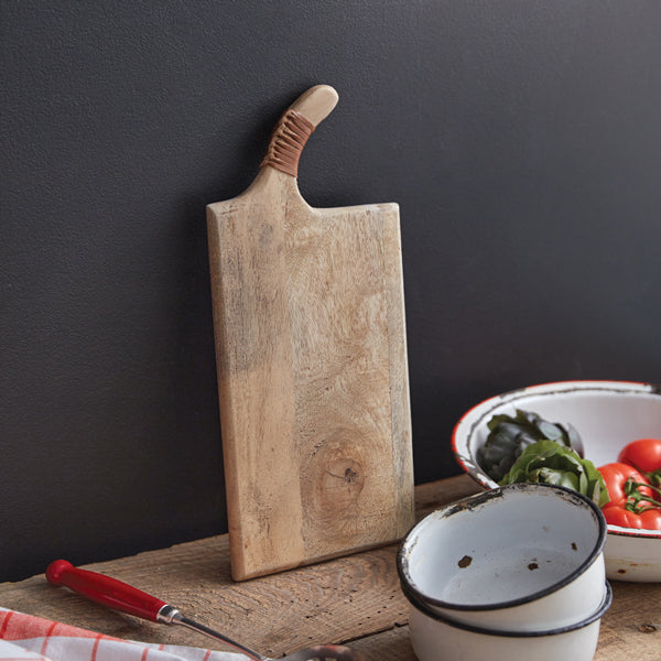 Load image into Gallery viewer, Cleaver Cutting Board with Leather Handle
