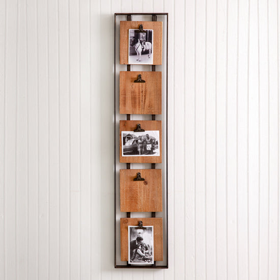 Hanging Photo Holder with Five Clips