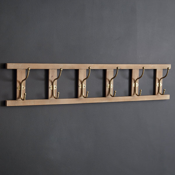 Small Ladder Wall Rack Ladder Six Hook Wall Rack – The Cottage Store