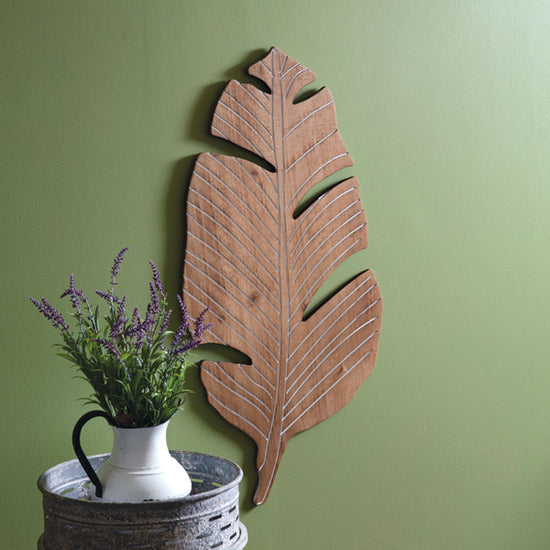 Load image into Gallery viewer, Banana Leaf Wood Wall Decor
