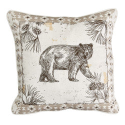 Wild & Beautiful "BEAR" Embroidered Pillows