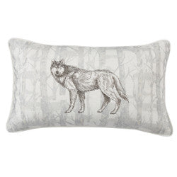 Load image into Gallery viewer, Wild &amp;amp; Beautiful &amp;quot;WOLF&amp;quot; Embroidered Pillow
