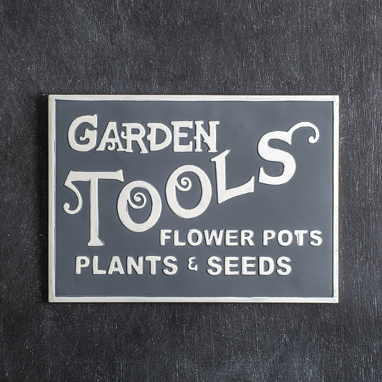 Garden Tools Metal Wall Sign