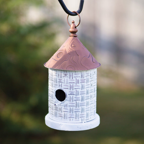Load image into Gallery viewer, Hanging Basket Weave Pattern Birdhouse
