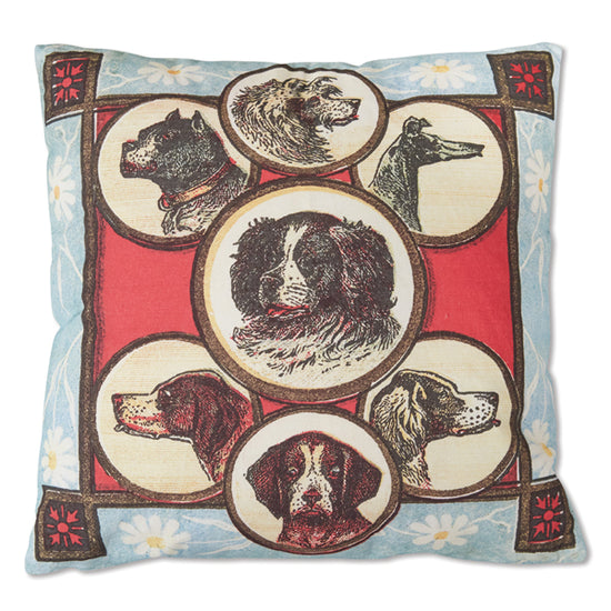 Load image into Gallery viewer, Canine and Floral Throw Pillow
