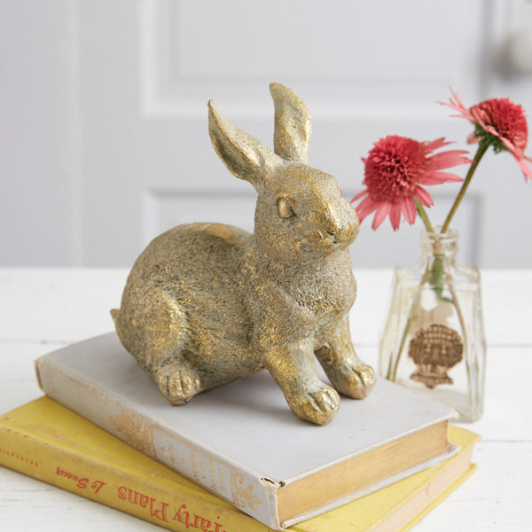 Load image into Gallery viewer, Gold Rabbit Statue
