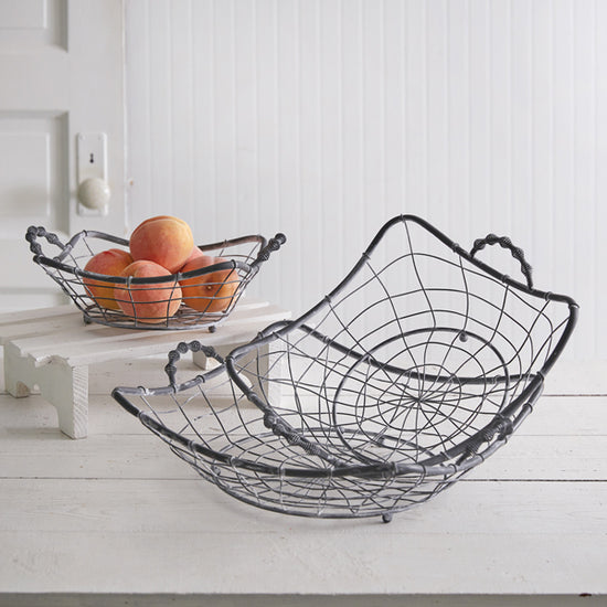 Load image into Gallery viewer, Set of Three French Country Wire Baskets
